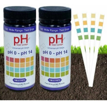 Kit de teste de pH do solo, tiras de teste especializadas para medição precisa de pH na faixa de 0 a 14, fáceis de usar: basta mergulhar, esperar