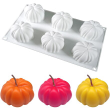 Halloween Molds Silicone, 3D Pumpkin Candle Mold Halloween Silicone Molds for Baking, Handmade Soap, DIY Thanksgiving Crafts
