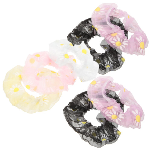 7Teiliges -Haarreifen-Set Elastische Haargummis Farben 1