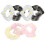7Teiliges -Haarreifen-Set Elastische Haargummis Farben 4