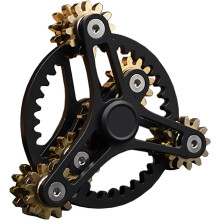 Fidget Gyro Toy Metal DIY Hand Spinner Spins Long Time EDC Focus Meditation Break Bad Habits ADHD with Multiple Premium Bearings (12 Bearings )
