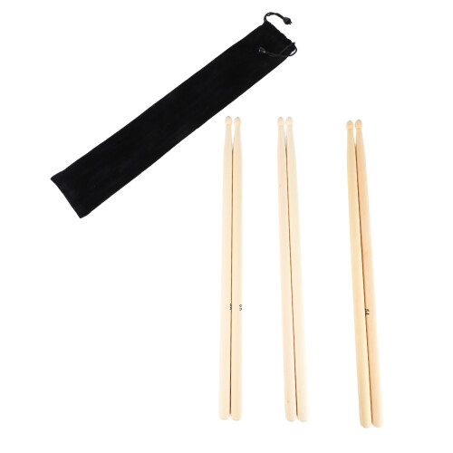 3 Paar 5A Drumsticks, robuster, rutschfester 1