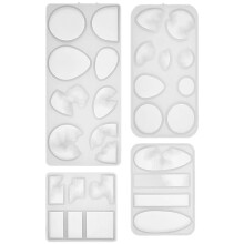 4Stk Wiederverwendbare Silikonformen Für DIY Epoxid Schmuck
