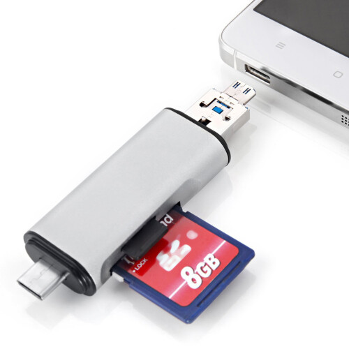 3 In 1 USB Type-C Micro USB Lesegerät Universal OTG Für Handy 1