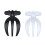 4Pcs Plastic Salad Claws Vegetable Fruit Mixing Spoon-Black 2