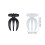 4Pcs Plastic Salad Claws Vegetable Fruit Mixing Spoon-Black 4