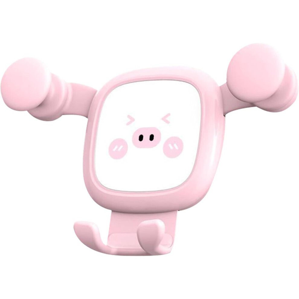 Universal Car Phone Holder, 360 Degree Rotation, Cute Pig Design, Height Adjustable Cell Phone Holder, Pink 7770197362641