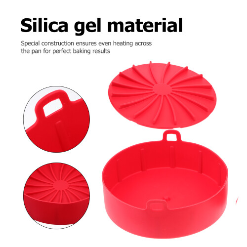 1St Luftfritteuse Silikonform Grillunterlage Rot 1