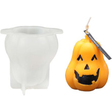 3D Halloween Pumpkin Mold Fun Ghost Face Pumpkin Handmade Candle Mold Chocolate Candy Cake Halloween Thanksgiving Party Mold