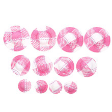 12 Stuks Mini Hoedje Gestreepte Zonnehoed Popkleding Accessoire