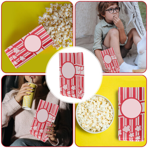 100Stück Ölbeständige Pappbecher Für Popcorn Mit Halter 2