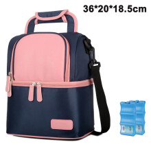 Breast Milk Baby Bottle Cooler Bag/Waterproof Baby Milk Bag Freezer/Mommy Travel Backpack/Portable-Navy Blue