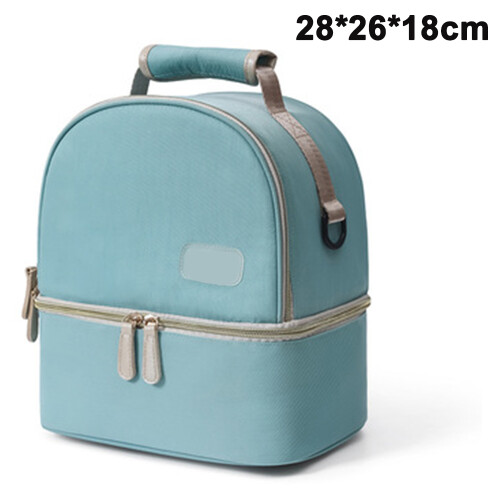 Breastmilk Cooler Bag Double Layer , Nursing Mother Breast Pump Bag Backpack Double-Layer Back Thickened-Blue