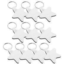 15 Sublimatie Sleutelhangers Blanks Stervormig Met Sleutelring