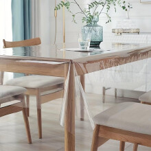 Clear PVC Table Protector 140x290cm, Waterproof OilProof Transparent Table Cover For Kitchen, Office And Dining Tables
