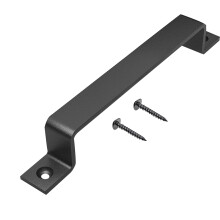 1 Stuk Zwart Ijzeren Barn Door Handgreep, Dubbzijdig En Stevig Design