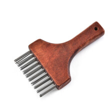 Fleischklopfer Mini Nadelsteak Aus Mit Holzgriff Dunkelrot