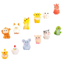 12Stk Mini Tier Figuren Niedliche Cupcake Toppers Tierdekorationen