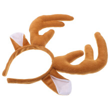 Rentierhörner Kopfschmuck mit , Plüsch Hirschgeweih für Weihnachten