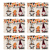 Placemats met feestelijke decoratie, levendige patronen, antislip, sneldrogend, duurzaam polyester, machinewasbaar, gemakkelijk te onderhouden,