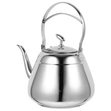 Stainless Steel Tea Kettle Silver Metal Handle Reliable