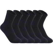 (6Pairs)Cotton Socks for Women Ankle Socks Running Crew Socks Size 6-9 Color: Black - 6pairs/Size:Small