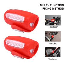 2 Stk. Licht Fahrrad Rücklicht 7 LED Blitzlichter (Rot)