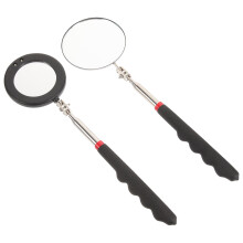 2Pcs Telescoping LED Inspection Mirror for Car Flexible Metal Plastic