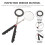 2Pcs Telescoping LED Inspection Mirror for Car Flexible Metal Plastic 11