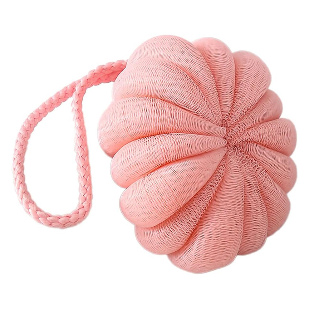 Mascot Pink 1 Pack Of Exfoliating Bath Sponge, Bath Ball, Bath Flower, Massage Sponge, Loofah Sponge (Pink)