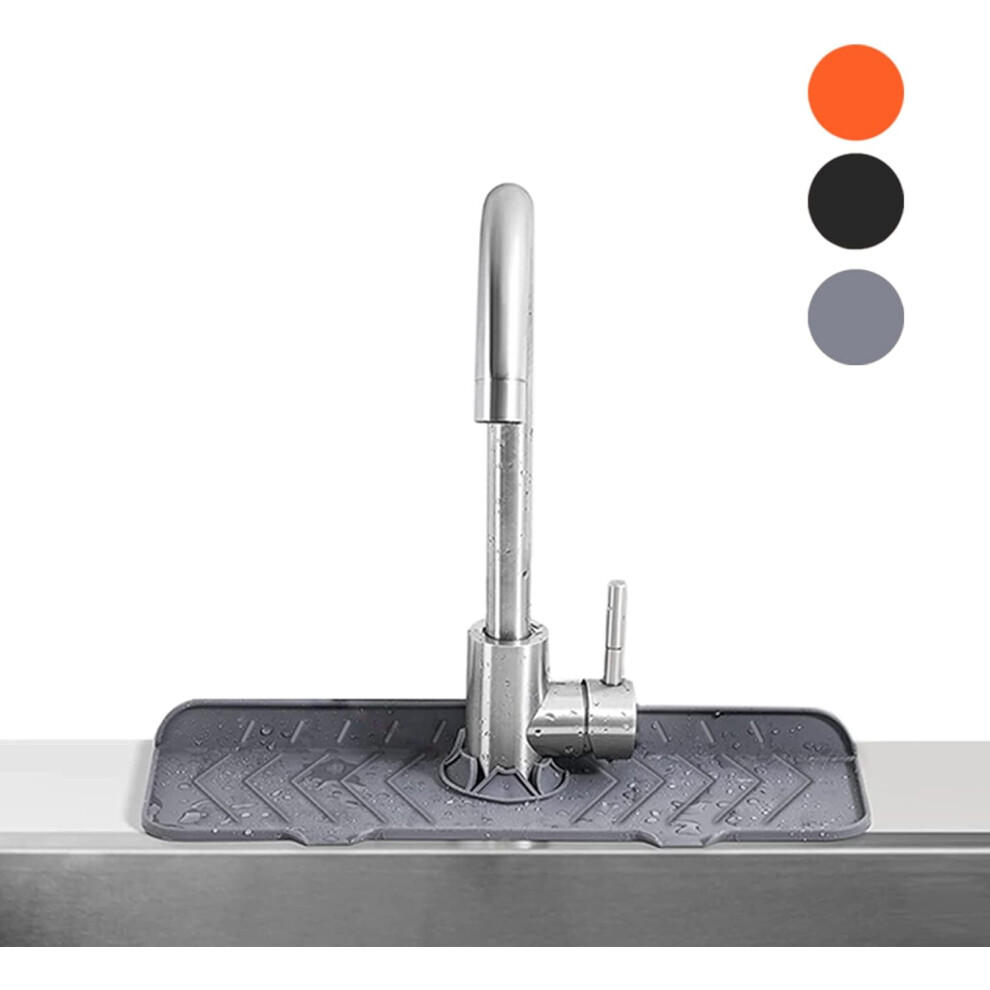 Sink Splash Guards,Faucet Splash Guards,Sink Splash Guards,Kitchen Sink Splash Guards,Silicone Sink Mat(1Pcs Grey) 7770197369862