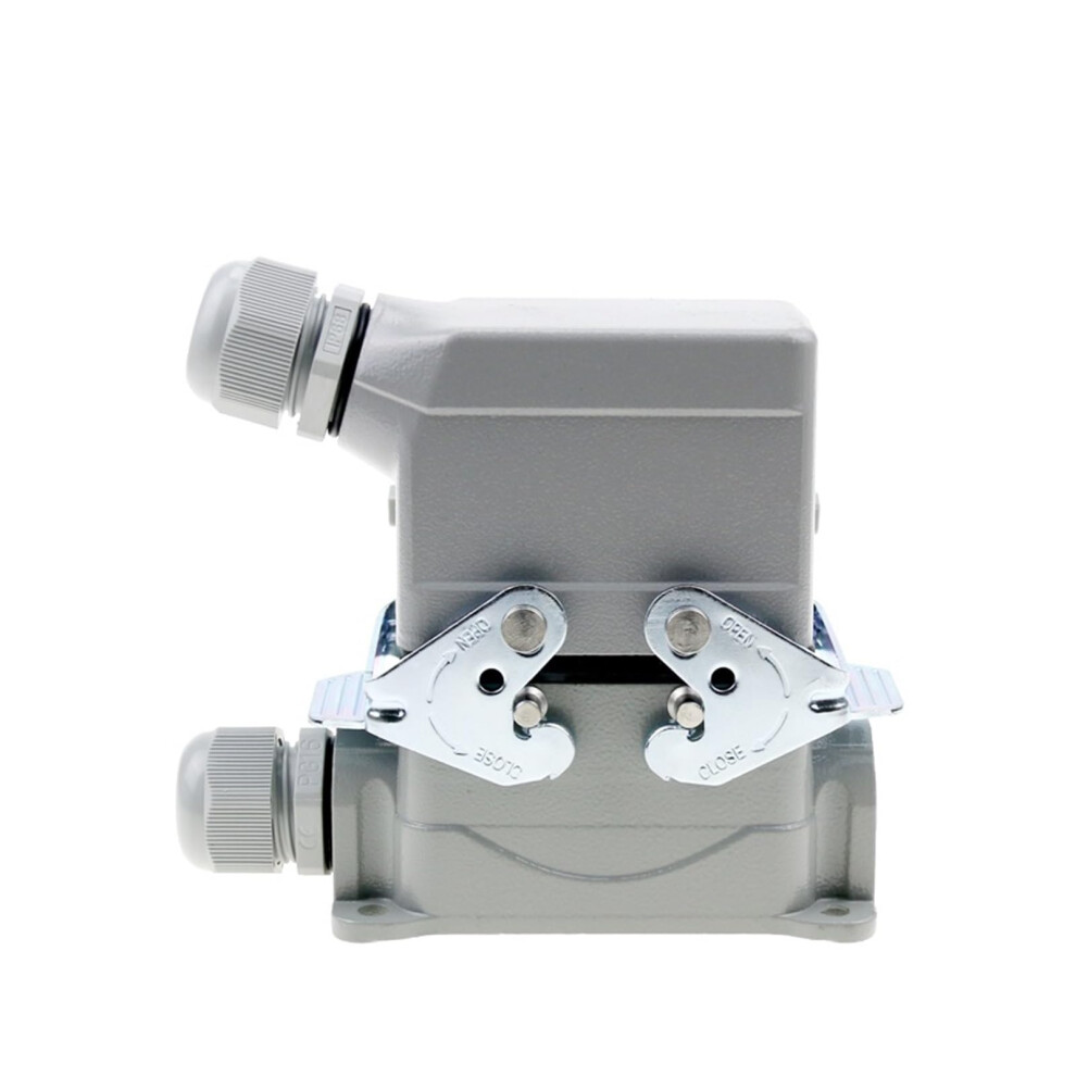 Hdche10 Performance Connector 10Pin Industrial Waterproof Aviation Socket Plug With Protective Cover 500V 16A (10High Base Side Out) 9067246015077