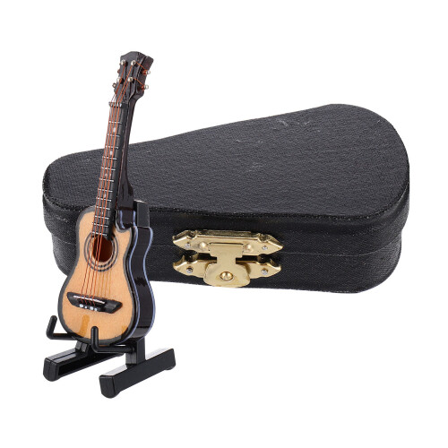 1 Set E-Gitarre Modell Gitarren Statue Mini Musikinstrumente 1