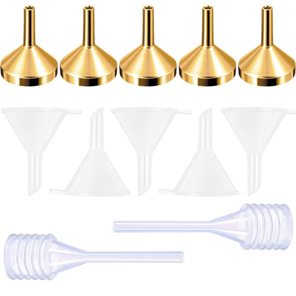 Mascot Silver 4 Pieces Small Stainless Steel Funnel Perfume Filling With Pipette, Metal Funnel Mini, Perfume Funnel(, Dia.18mm)
