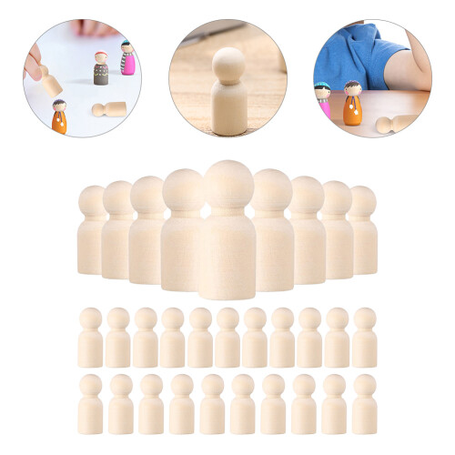 30 Stuks Onafgewerkte Peg Diy Schilderen Kinderambacht 1