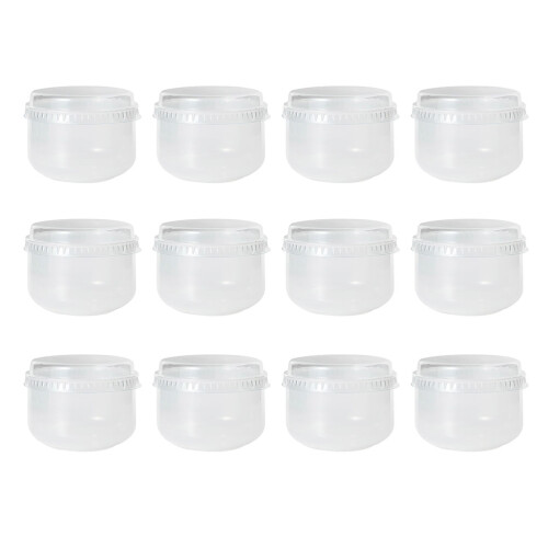 12St Einweg Kunststoff Tassen Für Pudding Joghurt Transparent