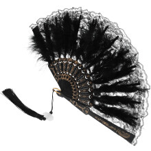 Plume Fächer Vintage- Handfächer Für Kostümpartys Und