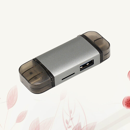 Multifunction 6 In 1 Type-C Otg Lesegerät Usb Anschluss Hellgrau 1