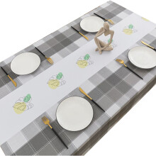 Linens Table Cloth Cover, Snug Fit Non-Slip for Rectangular Tables, Good Material Washable Linen Blend Tablecloths for Farmhouse Decor (55x84", Rectan