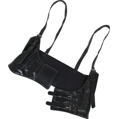 Gothic-Accessoires Gurte Körper Brust Für Gürtel Mit Pu Black