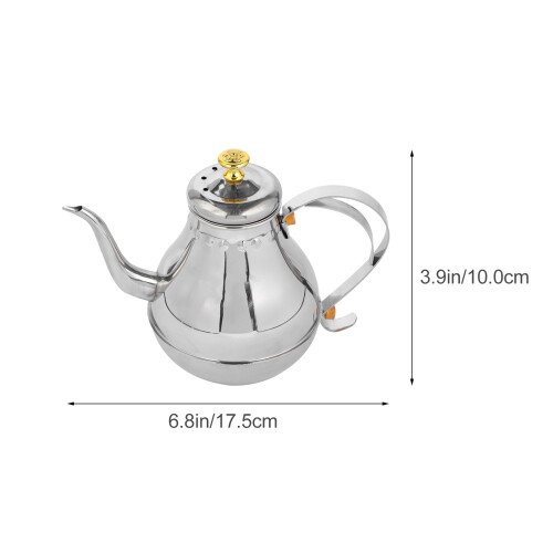 1Pc Household Water Kettle Practical Teapot Boiling Kettle Silver 1