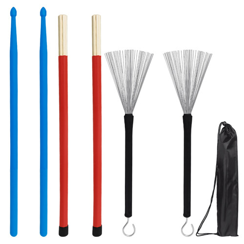 1Ensemble Baguettes Et Brosse Pour Tambour Confort 1