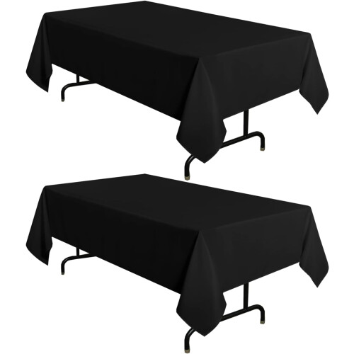 Toalha de mesa retangular, resistente ao calor e lavável, para mesas de 152 x 213 cm (60 x 84 polegadas), bege, impermeável e fácil de limpar, 2