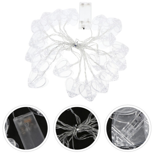 Pendant Lamp Love Heart Photo Folder LED Clip String Lights 2