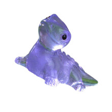 Set of 20 Small Luminous Resins Lizards Garden-Purple