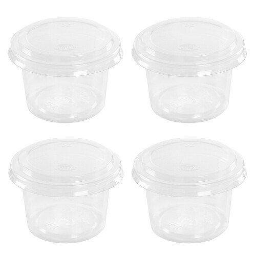 100 Unidades 120 Ml Desechables Con Para Salsas Y Postres