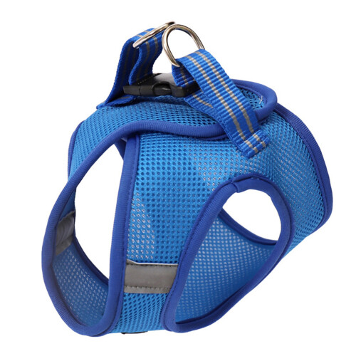 vest type pet harness breathable cat chest strap blue size m 1