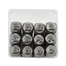 Stalen schattige hond punch set lederen stempel voor sieraden
