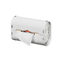 Napkin Organizer Wall Mounted Tissue Organizer with-White