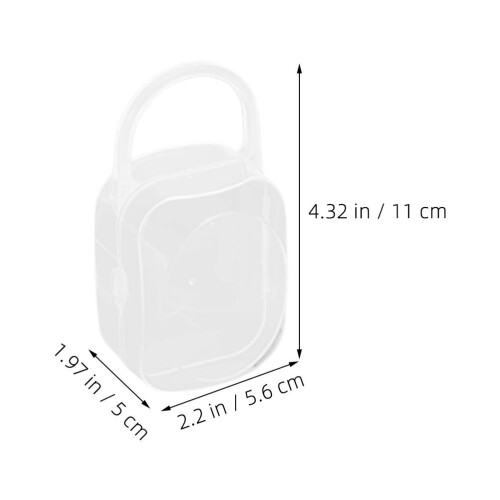 12Pcs Portable Clear Pacifier Case Reusable Plastic Container 2
